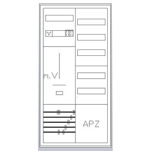 ABN - Zähler-Komplettschrank Zählerschrank S27ZA610 1Z 1V 1APZ sHS/ZSK