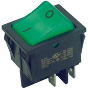 Bachmann - Geräte-Einbauschalter und -taster EB-Wippenschalter 924.097 sw/gn,16(8)A250V 2p