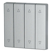 Eaton - Abdeckung/Bedienelement für Installationsschalterprogramme Wippe 4-fach CWIZ-04/53 silber glänzend,Jalo