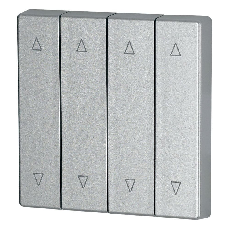 Eaton - Abdeckung/Bedienelement für Installationsschalterprogramme Wippe 4-fach CWIZ-04/53 silber glänzend,Jalo