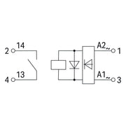 WAGO - Bauelementestecker Relaismodul 2042-3809 AC/DC 24 V 230 V − 6 Stück