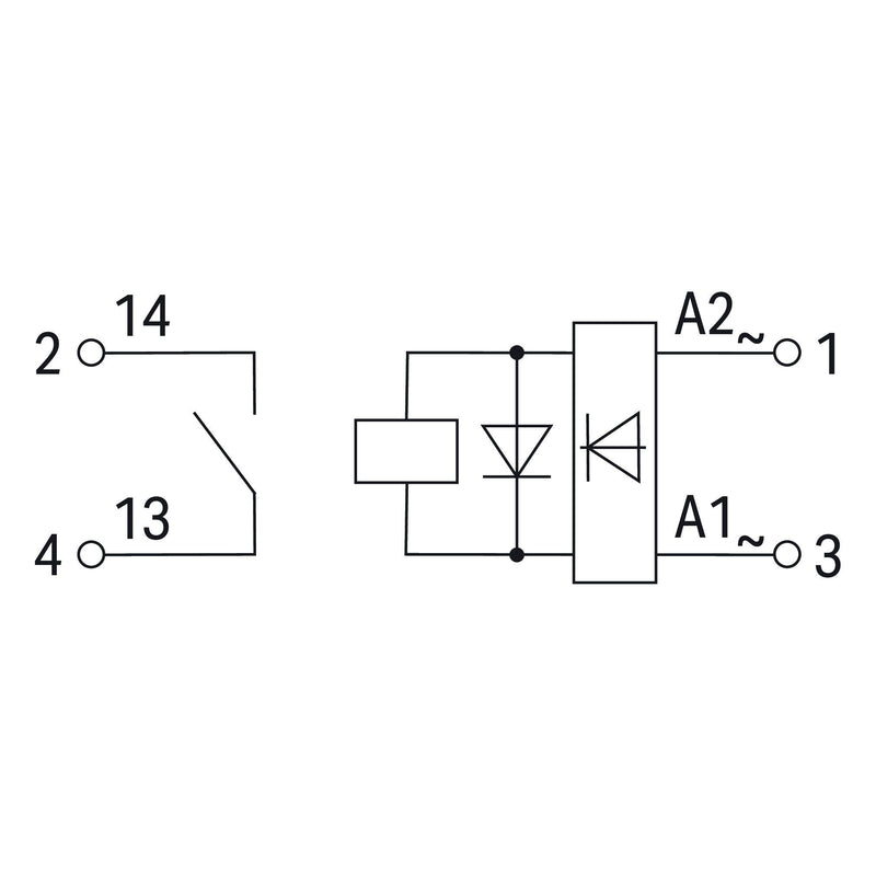 WAGO - Bauelementestecker Relaismodul 2042-3809 AC/DC 24 V 230 V − 6 Stück