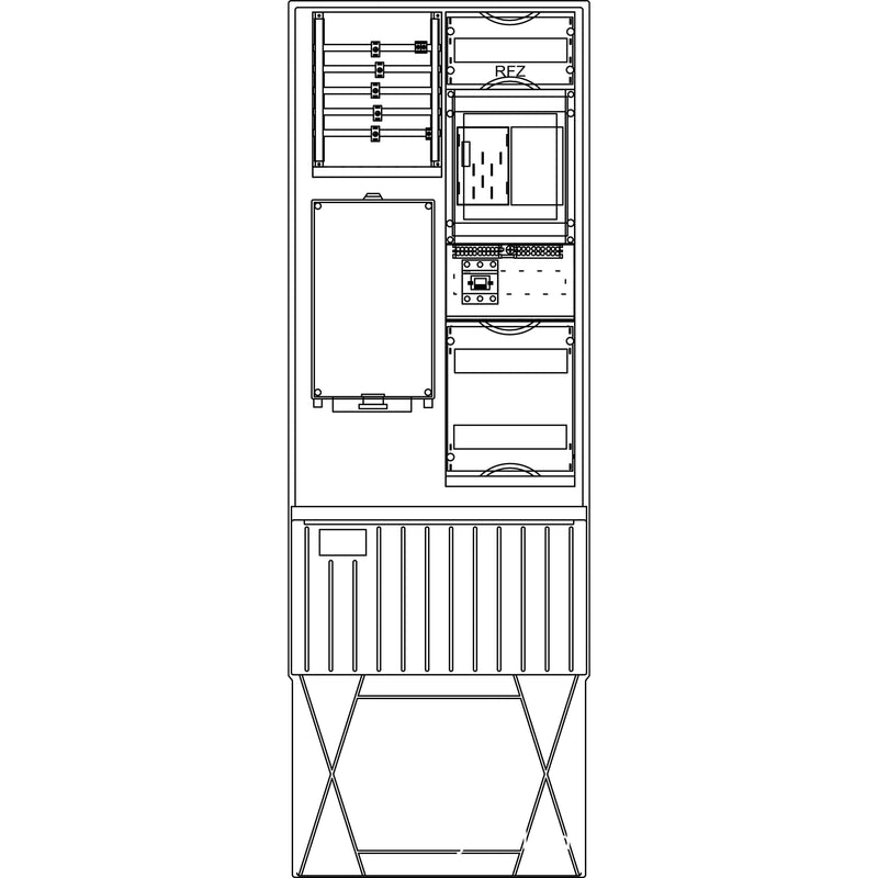 Elsta Mosdorfer - Zähler-Komplettschrank Zähleranschlusssäule ZS321B.W4.21 A320 W4 1Z BKEI 21TE