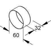 Niedax - Schutzkappe/Abdeckung für Stiel/Profilschiene Schutzkappe D=60 mm SKMI 60 − 50 Stück