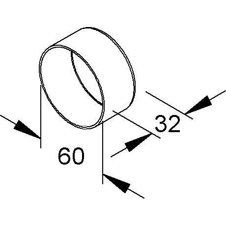 Niedax - Schutzkappe/Abdeckung für Stiel/Profilschiene Schutzkappe D=60 mm SKMI 60 − 50 Stück