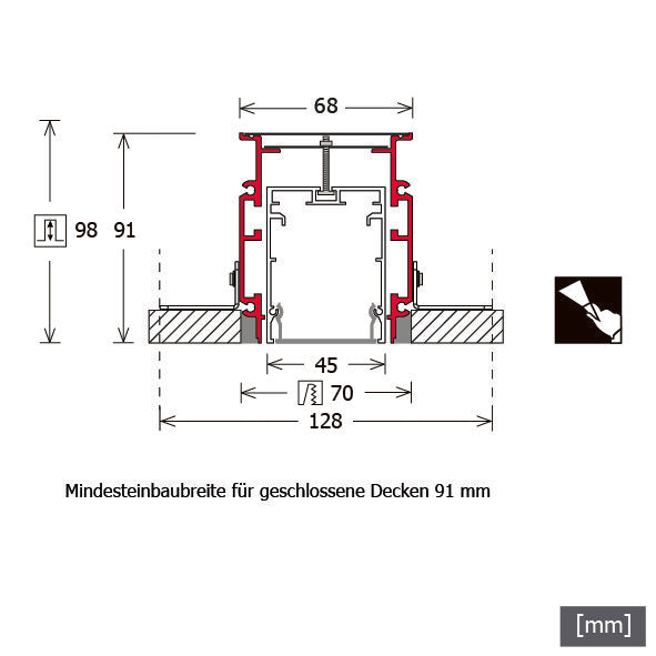 LTS Licht&Leuchten - Mechanisches Zubehör/Ersatzteile für Leuchten Eckrahmen LK-Z 045.003.90 TRI