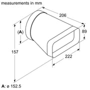 Bosch - Zubehör/Ersatzteile für Kochgerät/Backgerät Adapterstück HEZ9VDSI0 rund-flach