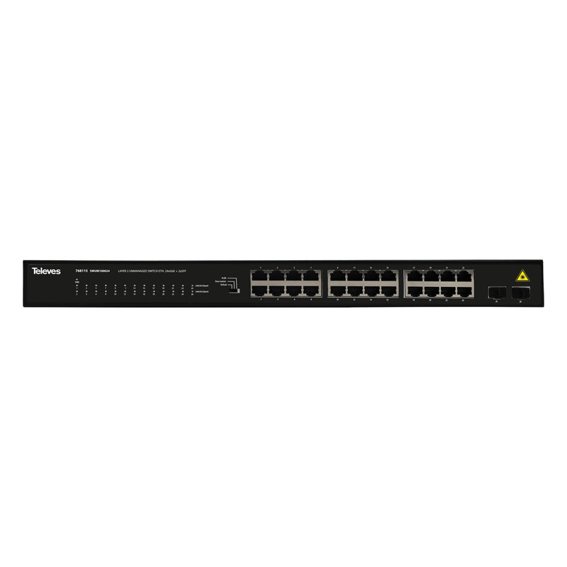 Televes - Netzwerk Switch Ethernet Switch L2 SWUM100024 24xGbE+2xSFP