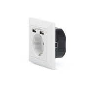 DIGITUS - USB-Spannungsversorgung Sicherheits-Steckdose DA-70613 2x USB