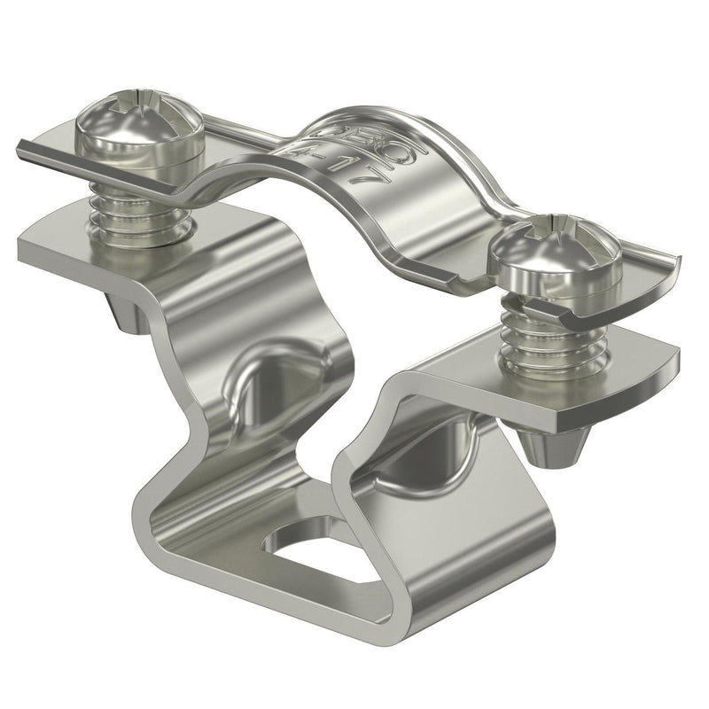 OBO Bettermann - Befestigungsschelle für Kabel/Rohre Abstandschelle ASL 733 17 A2 mit Langloch 14-17mm − 25 Stück