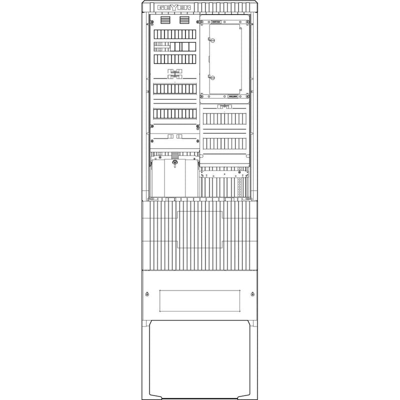 ABN - Zähler-Komplettschrank Zähleranschlusssäule SZ205ZA1504 1 ZP APZ 5pol