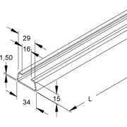 Niedax - Stiel/Profilschiene Ankerschiene 2975/1 FO − 10 Meter