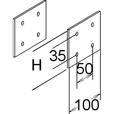 Niedax - Verbinder für Kabeltragsystem GFK-Stoßverbinder KKGH 80 (1Paar)