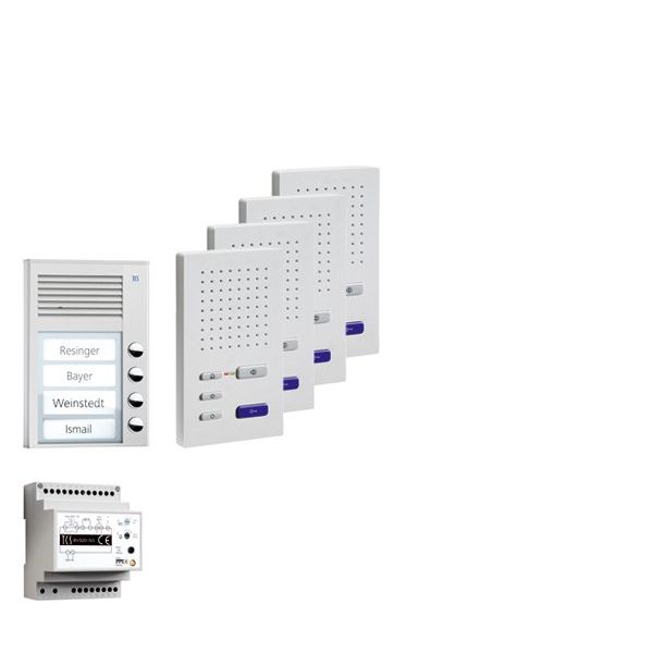 TCS Tür Control - Türsprech-Set Paketlösung AP 4WE PPAF04-EN/02 z.hörerl.Freisprech
