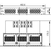 Telegärtner - Patchpanel Kupfer 19Z ISDN-Panel 1HE 100007039 MPPI50-H, gr