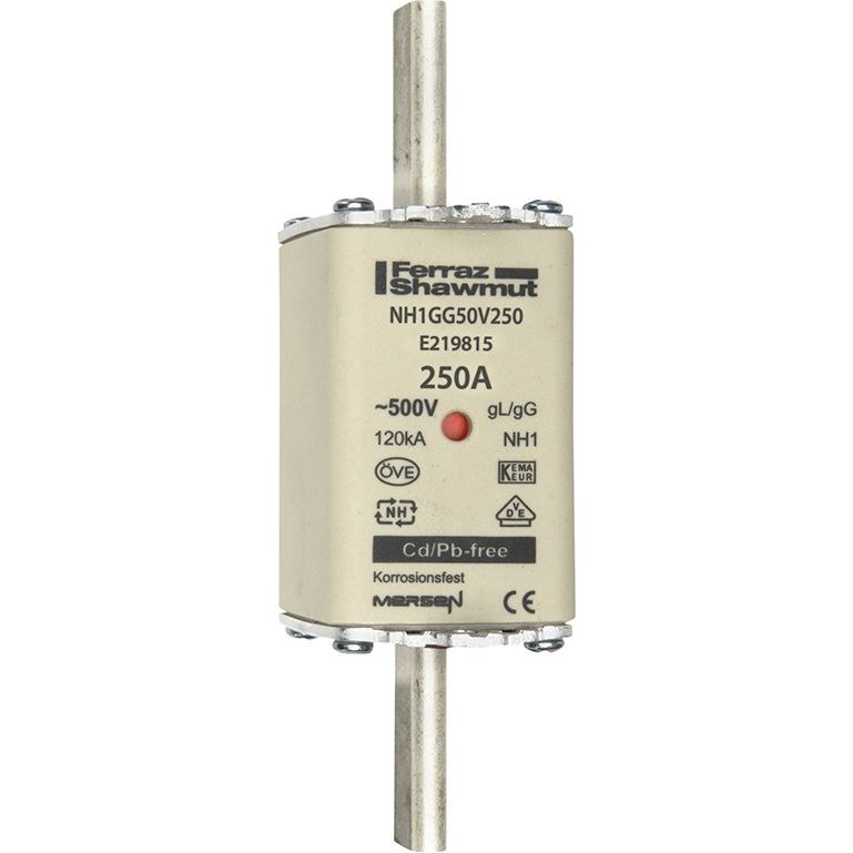 Mersen - Messersicherung NH-Sicherungseinsatz SF NH1GG50V250 Gr.1 gG 250A/500V KM