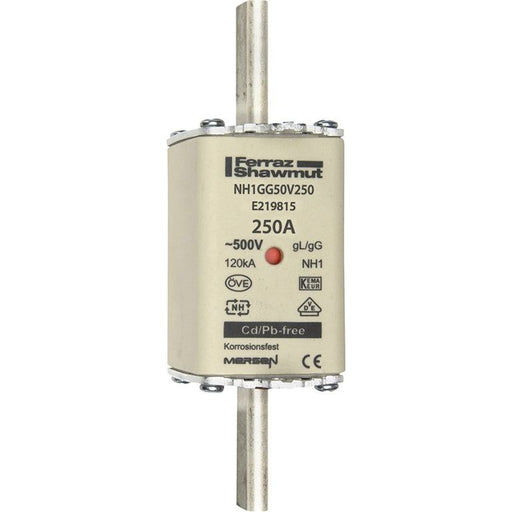 Mersen - Messersicherung NH-Sicherungseinsatz SF NH1GG50V250 Gr.1 gG 250A/500V KM