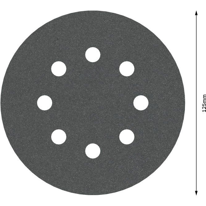 Bosch - Schleifpapier/Schleifvlies PRO F355 Schleifblatt, 125 2608605120 mm, 320, 5-tlg