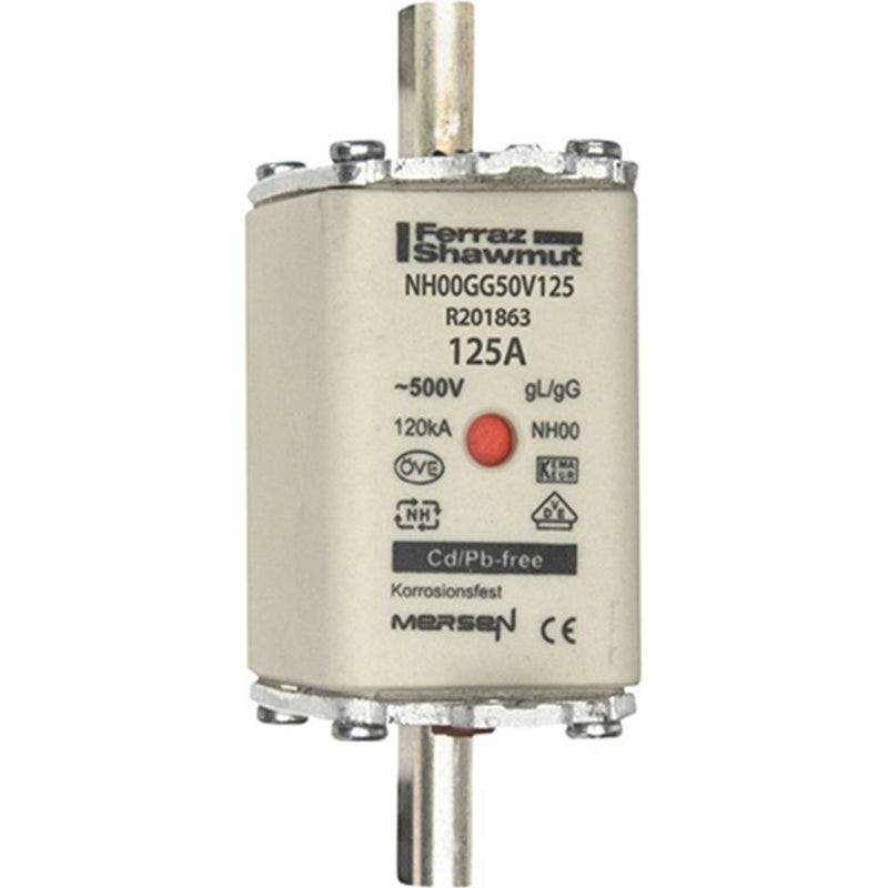 Mersen - Messersicherung NH-Sicherungseinsatz SF NH00GG50V125 Gr.00 gG 125A/500VKM