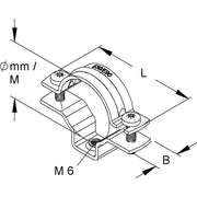 Niedax - Befestigungsschelle für Kabel/Rohre Rohr-Abstandschelle 856 G E5