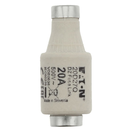 Eaton - D-Sicherungseinsatz Sicherungseinsatz Nieders. FUSE 20A D#20D27Q 20A AC 500V 50kA − 25 Stück