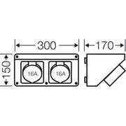Hensel - Pultsystem Mi Connection Box Mi CB 11 2xCEE 16A,5p,400V,6h
