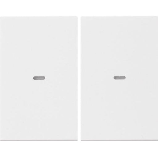 Berker - Abdeckung/Bedienelement für Installationsschalterprogramme Tast-Abdeckung 2f. pws 80960379