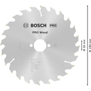 Bosch - Kreissägeblatt PRO Wood Kreissägeblatt, 2608640615 190 x 2,6 x 30 mm