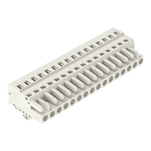 WAGO - Kabelsteckverbinder für Leiterplattensteckverbinder 1-Leiter-Federleiste 721-116/008-000 CAGECLAMP 2,5mm²,lgr − 25 Stück