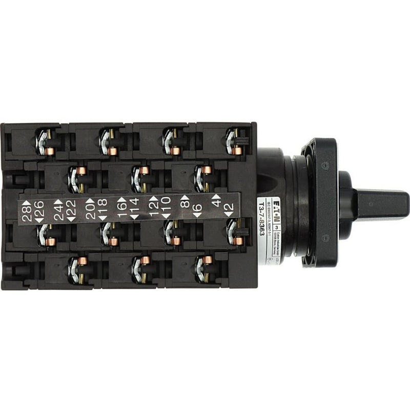 Eaton - Lastschalter Umschalter T3 32A Einbau T3-7-8363/E rastend 0-Stellung