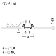 Zumtobel Group - Mechanisches Zubehör/Ersatzteile für Leuchten Installationsrahmen CAR EVO M #60800834