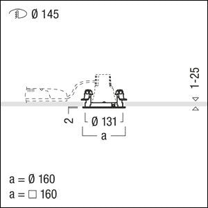 Zumtobel Group - Mechanisches Zubehör/Ersatzteile für Leuchten Installationsrahmen CAR EVO M #60800834
