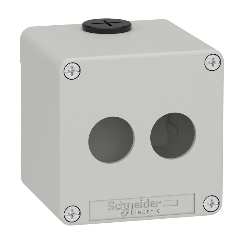 Schneider Electric - Gehäuse für Befehls- und Meldegeräte Leergehäuse XAP, Metall XAPD1502 grau, für 2x22mm