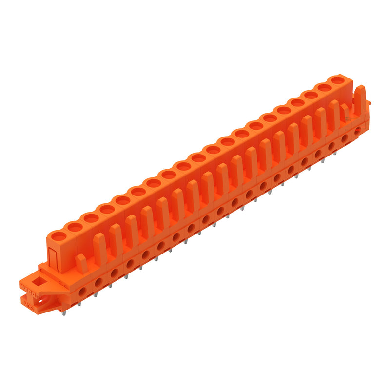 WAGO - Leiterplattensteckverbinder THT-Federleiste gerade 232-180/031-000 Maß 5,08mm,orange − 10 Stück