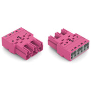 WAGO - Steckverbinder für steckbare Gebäudeinstallation Stecker 3-polig 770-293/082-000 Kod. B,pink − 100 Stück