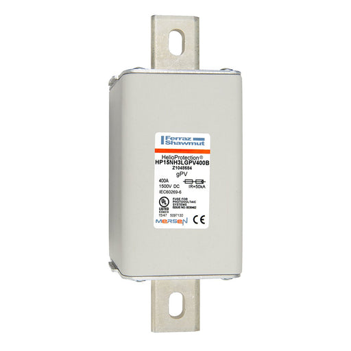 Mersen - Messersicherung Sicherungseinsatz HP15NH3LGPV400B DC1500V 400A sfü