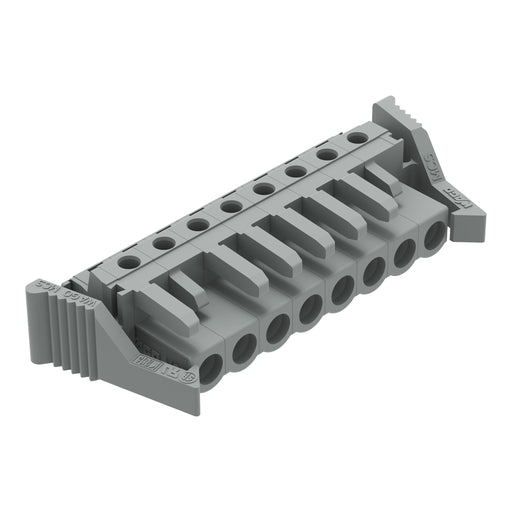 WAGO - Leiterplattensteckverbinder THT-Federleiste abgewink. 232-238/039-000 Rastermaß 5mm,grau − 50 Stück