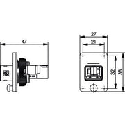 Telegärtner - Modularer Steckverbinder STX V4 Flanschset 100007419 RJ45 Kupplung Cat.6