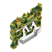 WAGO - Schutzleiter-Reihenklemme 1-Leiter/1-Pin-PE-Basiskl. 2222-1207/999-953 Drücker,2,5mm²,gnge − 100 Stück
