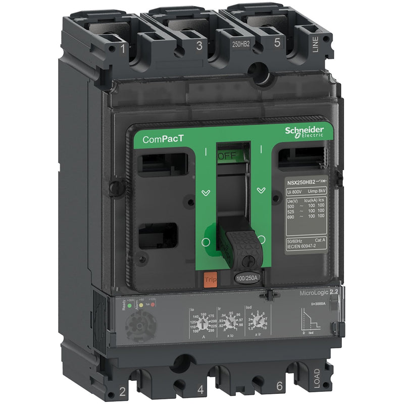 Schneider Electric - Leistungsschalter für Trafo-, Generator- und Anlagenschutz Kompaktleistungsschalter C16F32D100 ComPacT NSX160F mit
