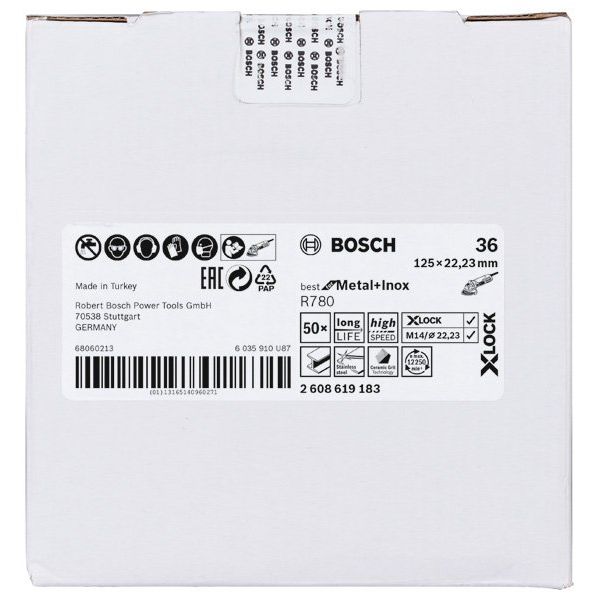 Bosch - Trenn-/Schleifscheibe PRO R780 X-Lock 2608619183 Fiberscheibe 125 mm