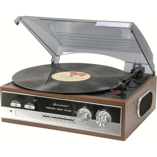 Soundmaster - Schallplattenspieler Plattenspieler/Radio PL186H Holz-si 70iger Jahr Design
