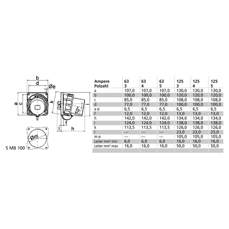 Bals Elektrotech - CEE-Gerätestecker (IEC 60309) Gerätestecker 63A 5p 400V 2704 6h IP67