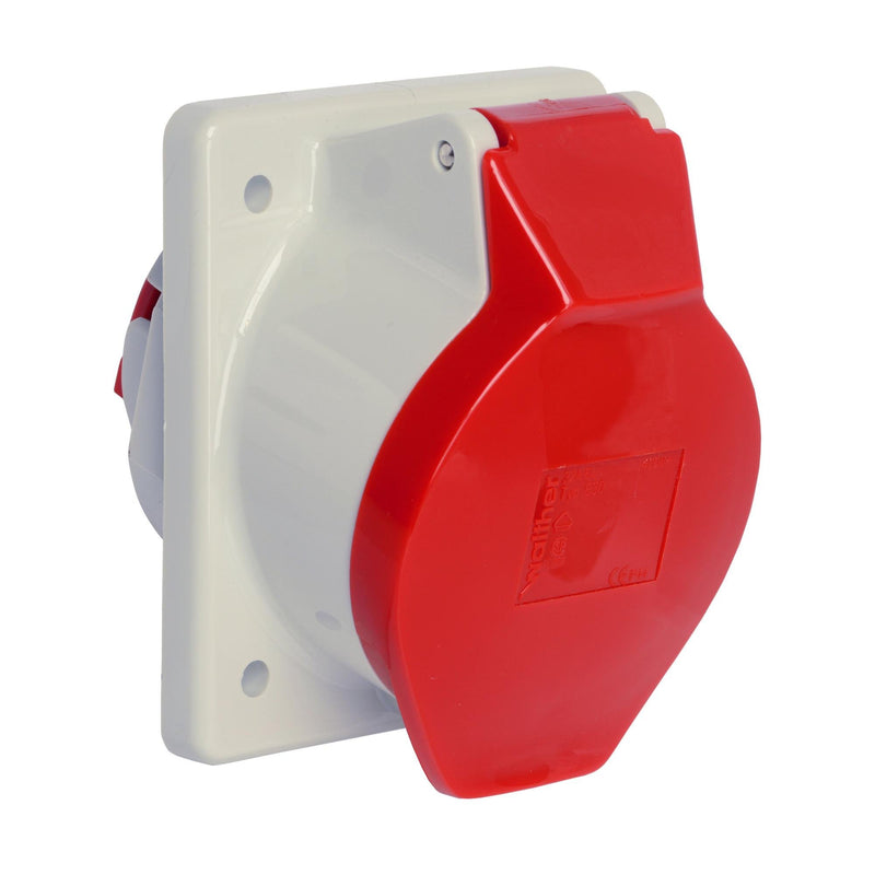 Walther Werke - CEE-Anbausteckdose (IEC 60309) Anbaudose 560P schräg 63A 5P 6h − 5 Stück