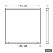 LTS Licht&Leuchten - Mechanisches Zubehör/Ersatzteile für Leuchten Anbaurahmen M600 FYR-Z115.0600.0600ws weiß