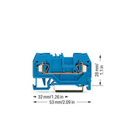 WAGO - Durchgangs-Reihenklemme Durchgangsklemme 280-904 bl 0,08-2,5qmm