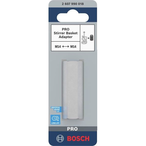 Bosch - Systemzubehör für Farbspritzsystem (Akku/elektrisch/Druckluft) PRO Rührkorb Adapter, M14- 2607990018 auf M14-Innengewinde