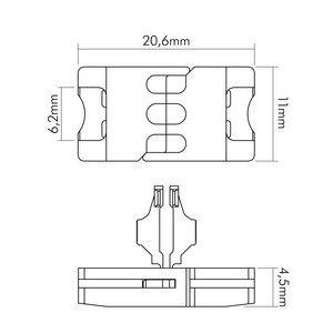 Nobile - Zubehör/Ersatzteile für Lichtschlauch/-band Verbinder starr 5er Set 5011510015 − 1 Stück