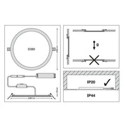 Ledvance - Downlight/Strahler/Flutlicht LED-Downlight DLSLIM.DAD280V25WMS 840, DALI