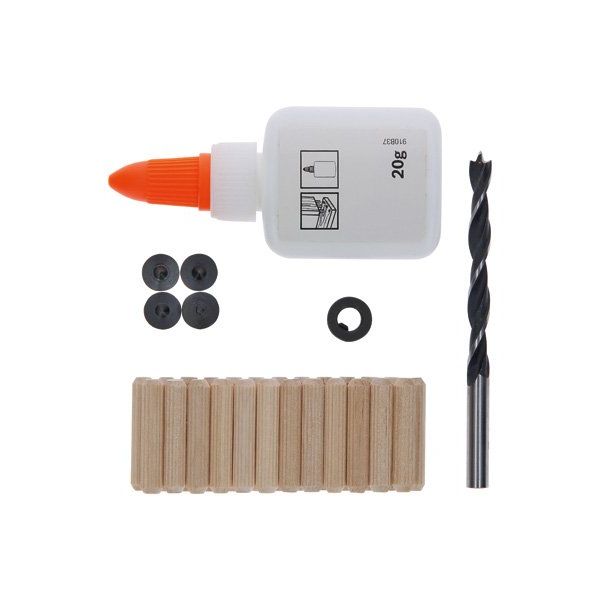 Bosch - Stab-/Riffeldübel 32-tlg. Holzdübel-Set, 2607000449 6 mm